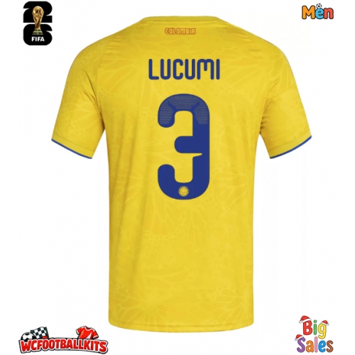 Colombia Jhon Lucumi #3 Replica Home Stadium Shirt World Cup 2026 Short Sleeve